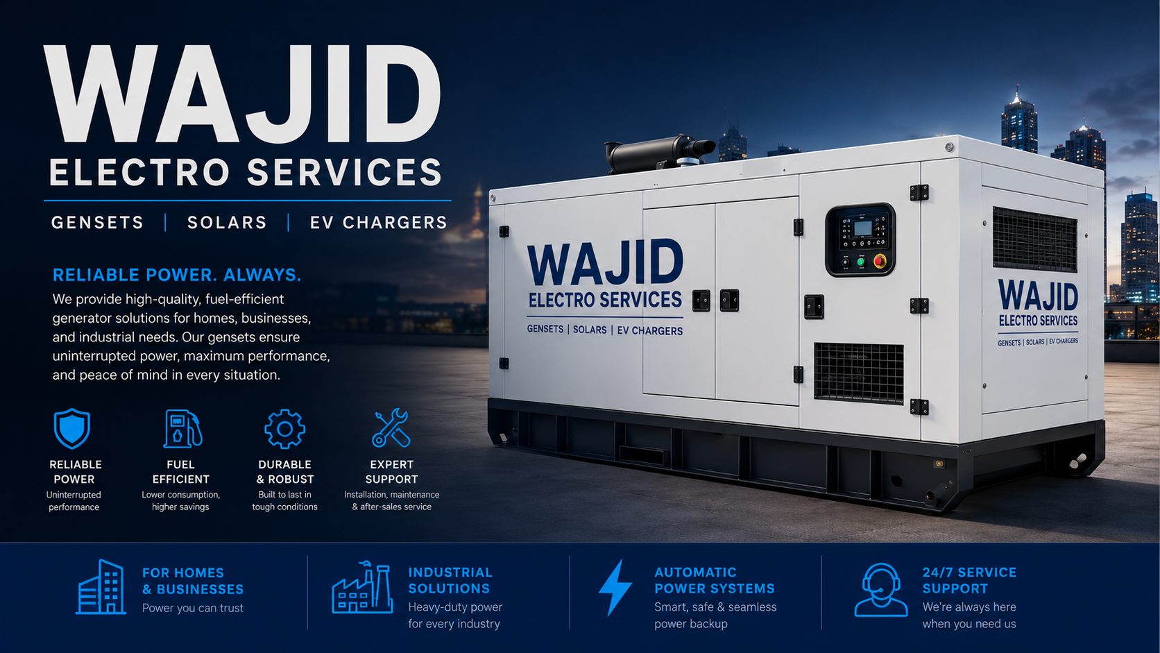 Diesel generator installation