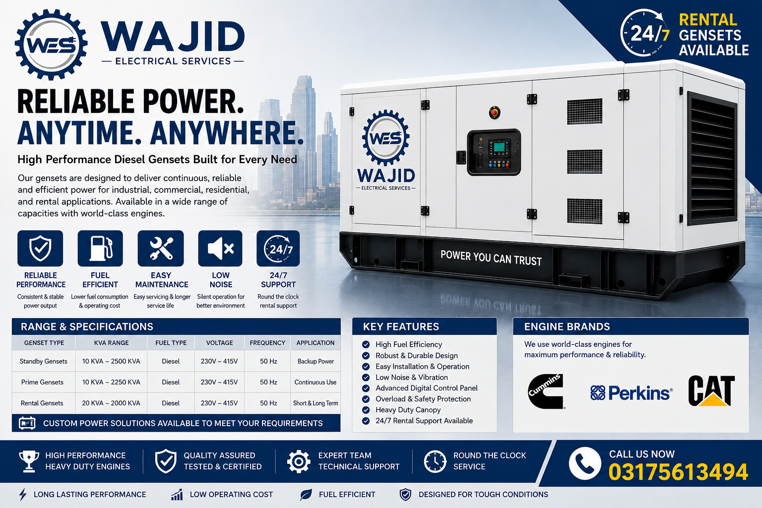 Diesel Gensets by Wajid Electro Services
