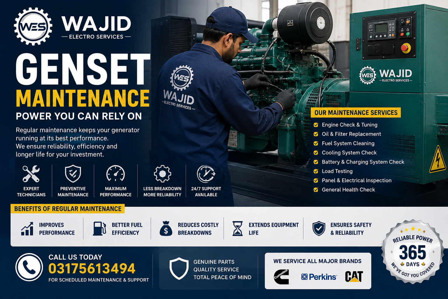 Diesel Gensets maintenance service