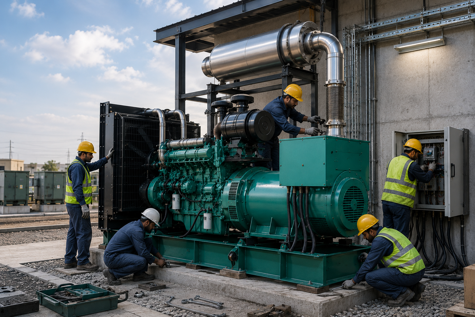 Industrial genset installation project